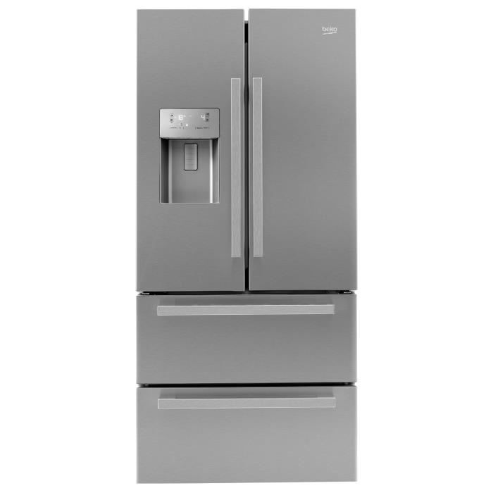 Réfrigérateur – 2 portes & 2 tiroirs – Neo Frost – Distributeur d’eau – 530 L – A++ – Inox BEKO GNE60532DX –
