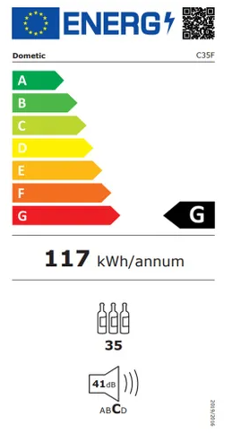 DOMETIC Cave À Vin De Vieillissement 35 Bouteilles – C35f – Image 2