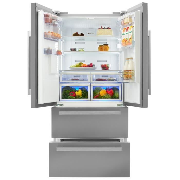 Réfrigérateur – 2 portes & 2 tiroirs – Neo Frost – Distributeur d’eau – 530 L – A++ – Inox BEKO GNE60532DX – – Image 2