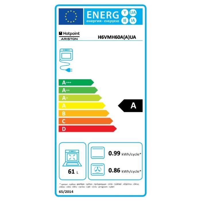 Cuisinière table vitrocéramique 4 foyers – Four électrique – 60L – A – L60xH85cm – Anthracite – Image 2