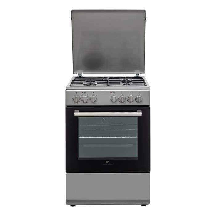 Cuisinière mixte 3 feux gaz + 1 électrique four multifonction catalyse 65L – L60 x H85cm – Silver – Image 2