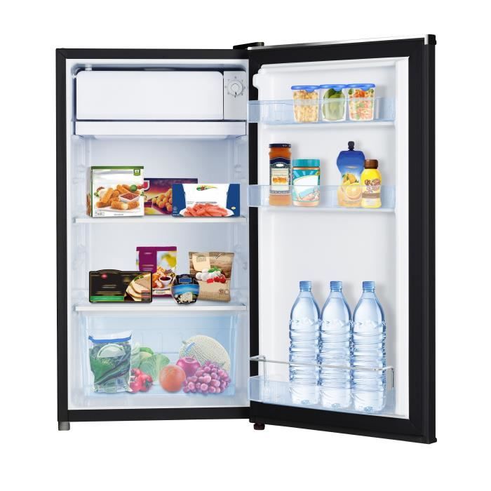 Réfrigérateur table top avec freezer – 90 L – Froid statique – A+ – L 44,5 x H 83,1 cm – Noir CONTINENTAL EDISON CERTT91B8 – Image 2