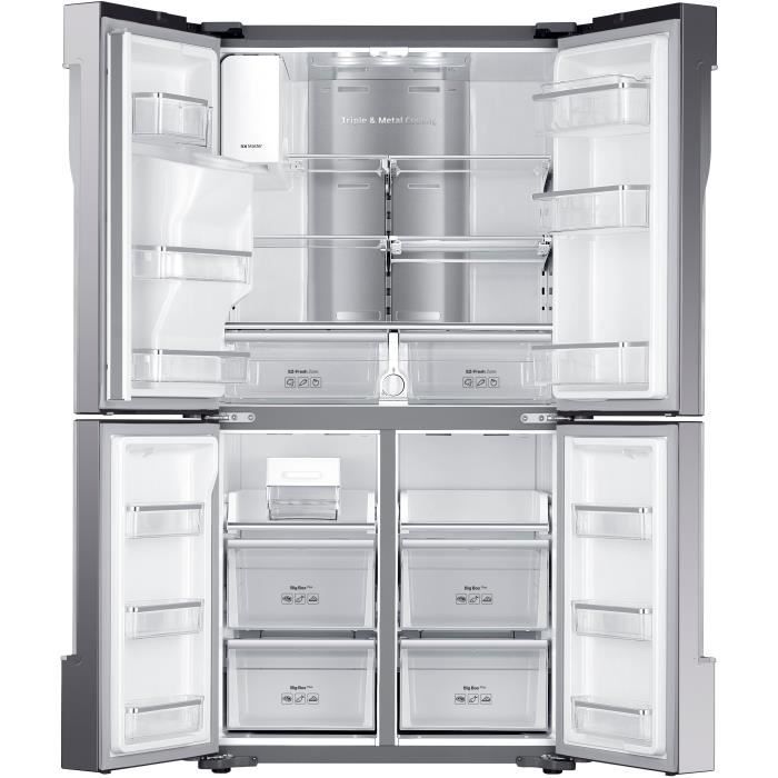 Réfrigérateur américain – 564L (361 + 203 L) – Froid ventilé-A+ – L 90,8 x H 182,5 cm – Inox anti trace SAMSUNG RF56J9040SR – – Image 3