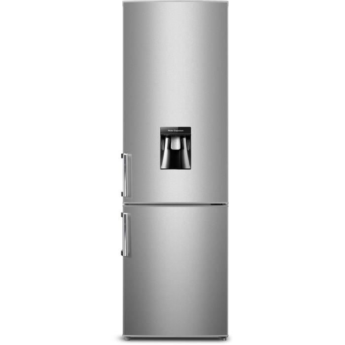 Réfrigérateur combiné – 262L (196L + 66L) – Froid statique – A+ – L 55 x H 180 cm – Silver CONTINENTAL EDISON CEFC262DS