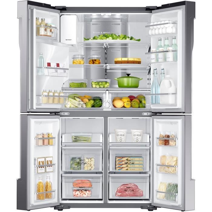 Réfrigérateur américain – 564L (361 + 203 L) – Froid ventilé-A+ – L 90,8 x H 182,5 cm – Inox anti trace SAMSUNG RF56J9040SR – – Image 4