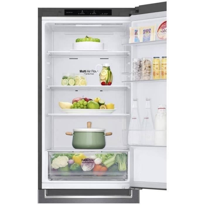 Réfrigérateur combiné LG GBP30DSLZN – 341 L (234 + 107 L) – Total no frost – L 59,5 x H 186 cm – A++ – Couleur graphite – Image 3