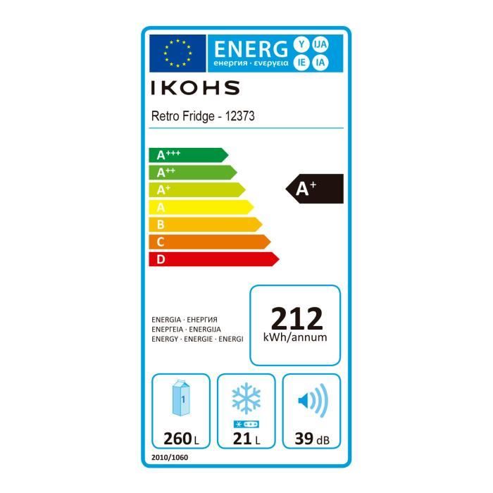 Réfrigérateur Frigo Blanc 150M IKOHS RETRO – 260L A+ 2ans garantie vintage – Image 3