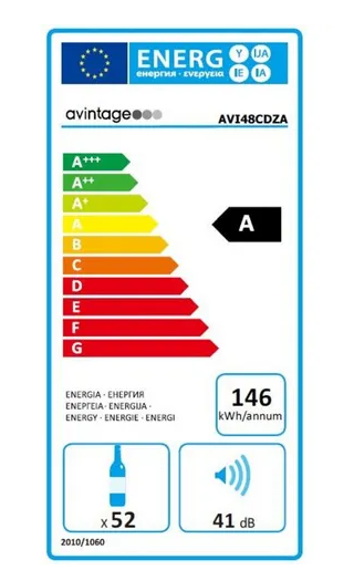 AVINTAGE Cave à Vin Encastrable Multizones 52 Bouteilles – Avi48cdza – Image 2